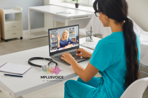 Physician using technology